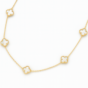 Collar Trébol Blanco