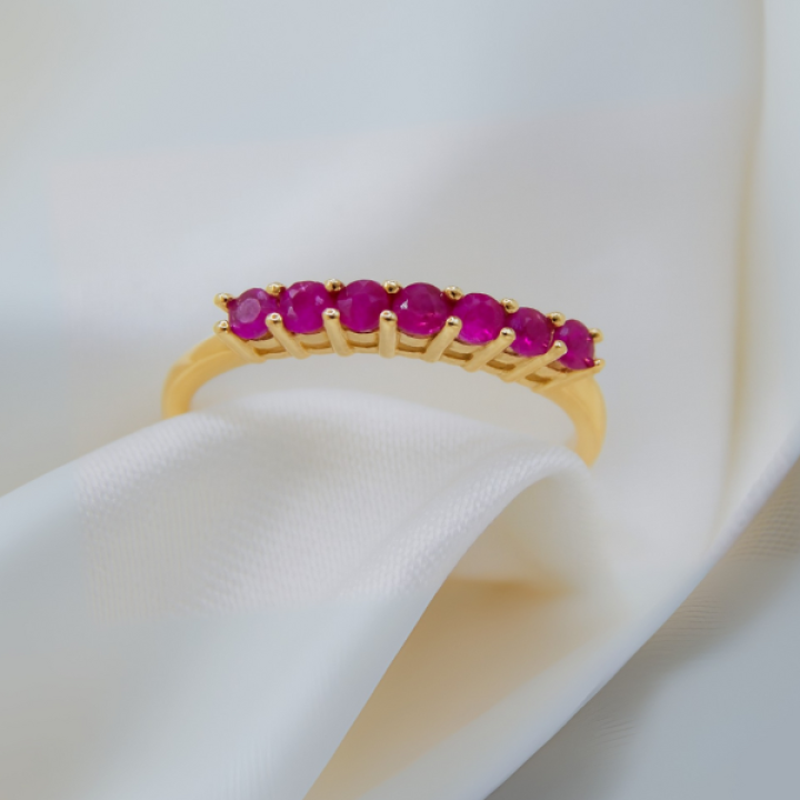 Anillo Zirconia Rojo